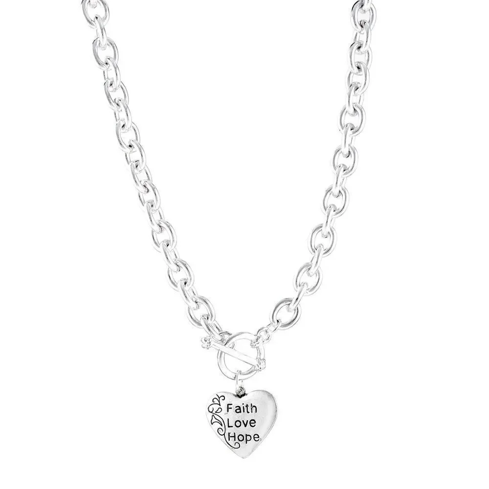 Silver heart necklace
